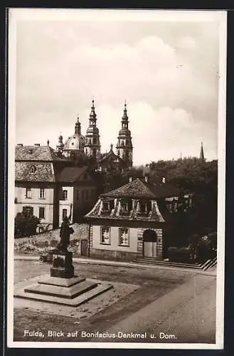 AK Fulda, Bonifacius-Denkmal und Dom