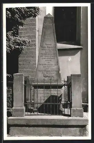 AK Eutingen / Baden, Karl-Friedrich-Denkmal