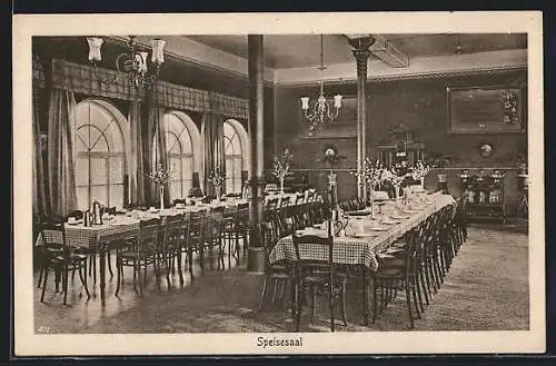 AK Boppard a. Rh., Haushaltungs-Pensionat d. Schwestern v. hl. Carl Borromäus, Speisesaal, Innenansicht