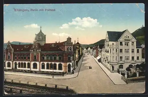 AK Ebingen, Partie mit Postamt