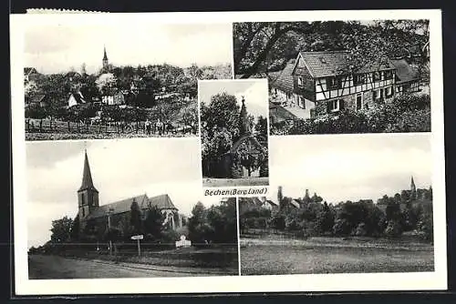 AK Bechen / Bergisches Land, Kirche, Fachwerkhaus, Kapelle