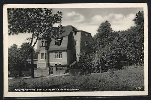 AK Obervorwerk bei Pockau, Hotel Villa Waldfrieden