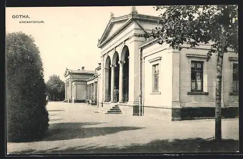 AK Gotha, Blick auf das Krematorium
