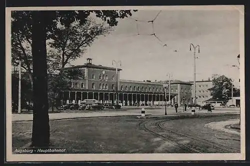 AK Augsburg, Sicht auf den Hauptbahnhof
