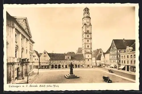 AK Lauingen a. d. Donau, Rathaus mit Schimmelturm