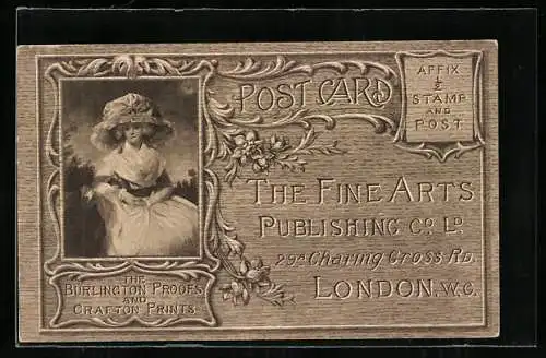 Vertreterkarte London, The Fine Arts Publshing Co. Ld., 29 a Charing Cross Rd.