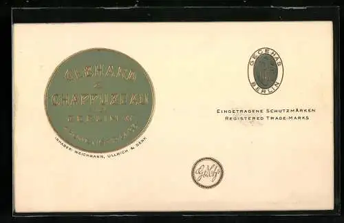 Vertreterkarte Berlin, Gebhard & Chappuzeau, Kronenstrasse 64 /65