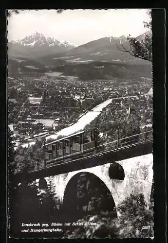 AK Innsbruck, Blick von der Hungerburgbahn auf die Stadt