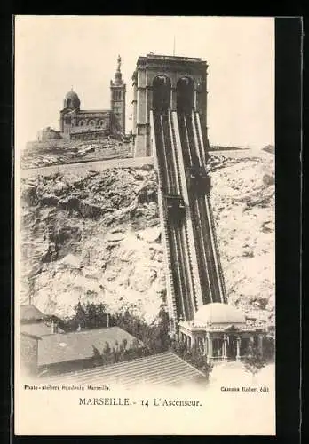 AK Marseille, L`Ascenseur, Bergbahn