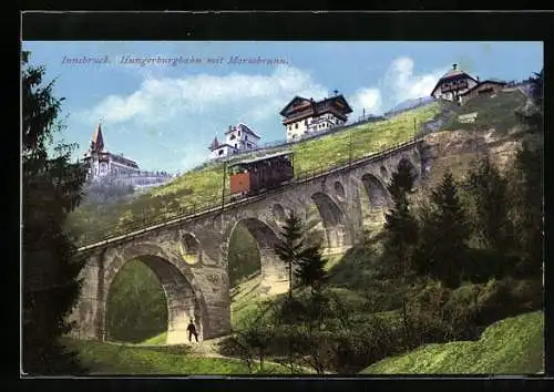 AK Innsbruck, Hungerburgbahn mit Mariabrunn