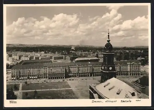 Foto-AK Walter Hahn, Dresden, Nr. 13741: Dresden, Altmarkt, Westseite