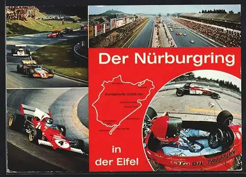 AK Autorennen auf dem Nürburgring in der Eifel