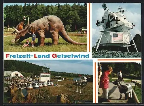 AK Geiselwind, Freizeit-Land, Dinosaurier, Raumfähre