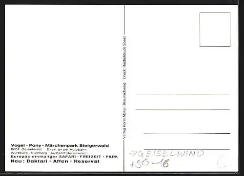 AK Geiselwind, VPM-Park Steigerwald, Vögel, Ponys