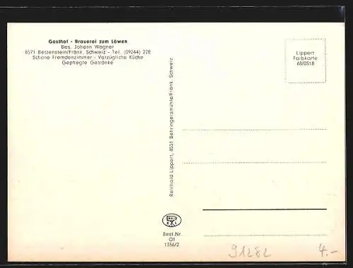 AK Betzenstein /Fränk. Schweiz, Ortsansicht mit Gasthof-Brauerei zum Löwen