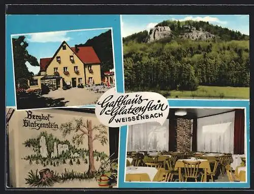 AK Weissenbach / Schnaittach, Berghof Glatzenstein, Georg Bernet, Aussen- und Innenansicht