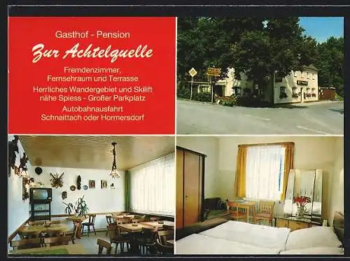 AK Ittling /Simmelsdorf, Gasthof und Hotel-Pension zur Achtelquelle