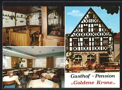 AK Pottenstein /Fränk. Schweiz, Gasthof-Pension Goldene Krone, Gasthaus Reussenmühle