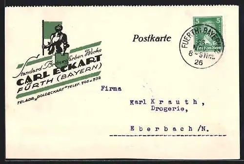 AK Fürth /Bayern, Standard Bronzefarben Werke von Carl Eckart