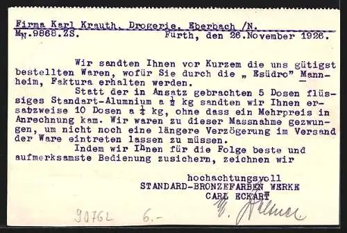 AK Fürth /Bayern, Standard Bronzefarben Werke von Carl Eckart