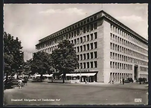 AK Düsseldorf, Königsallee mit Zweibrücker Hof