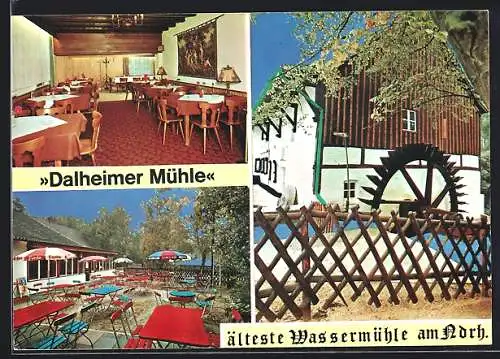 AK Wegberg-Dalheim, Restaurant Dalheimer Mühle, älteste Wassermühle