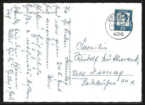 AK Viersen, Ansicht vom Mädchen-Gymnasium