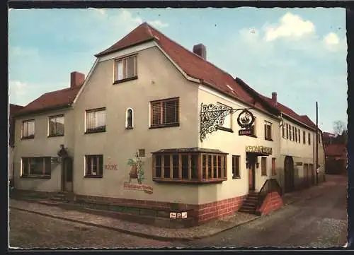 AK Grossheubach / Main, Gasthaus - Weinhaus Zur Krone