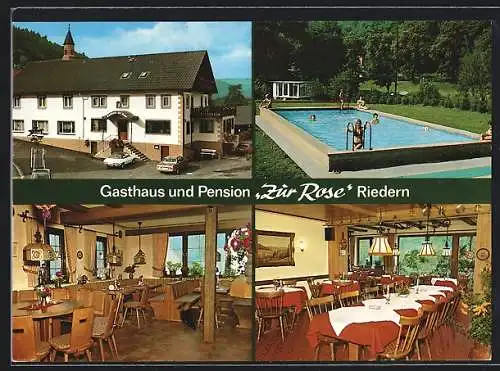 AK Riedern i. Erftal, Gasthaus u. Pension Zur Rose, Bes Georg Radke