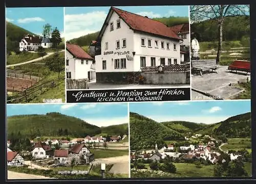 AK Riedern / Main, Gasthaus und Pension Zum Hirschen, Bes. Engelbert Bundschuh