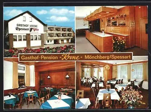 AK Mönchberg /Spessart, Gasthof-Pension Krone, Bes. Helmut Wirth