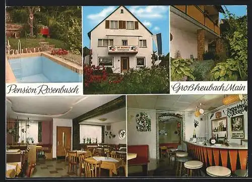 AK Grossheubach /Main, Café-Pension Rosenbusch, Bes. Christa Stich
