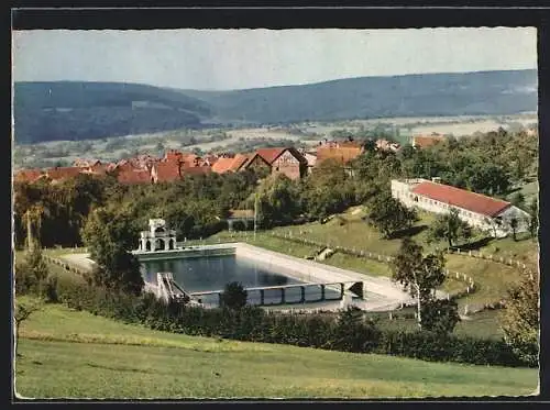 AK Mönchberg / Spessart, Blick auf das Schwimmbad