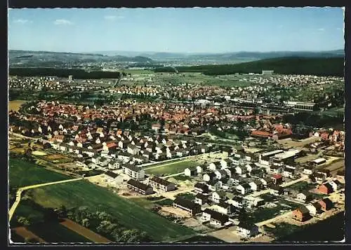 AK Wörth / Main, Panoramaansicht vom Flugzeug aus