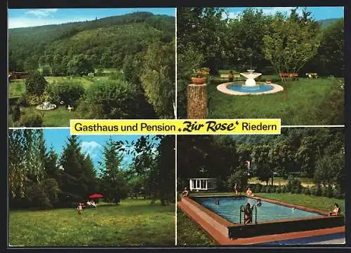 AK Riedern i. Erftal, Gasthaus und Pension Zur Rose, Bes. Georg Radke