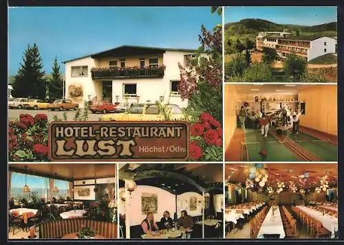 AK Höchst i/Odenwald, Hotel Restaurant Lust, Kegelbahn