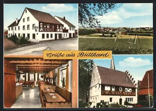AK Bütthard b. Würzburg, Gasthaus, Weinstube u. Bäckerei Zehnter & Moll