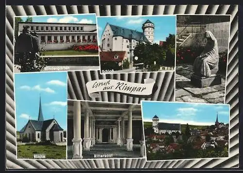 AK Rimpar, Schloss, Denkmal, Rittersaal, Kirche