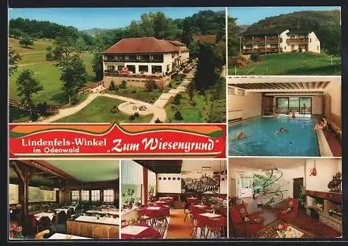 AK Lindenfels-Winkel im Odenwald, Hotel und Restaurant zum Wiesengrund, Gästehaus Dagmar