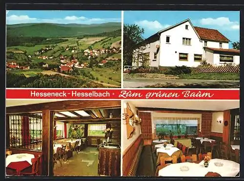 AK Hesseneck-Hesselbach, Gasthaus und Hotel-Pension zum grünen Baum