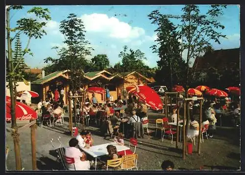 AK Veitshöchheim, Gasthof Biergarten von Hans Leitersbach u. Peter Reich, Kirchstrasse 23