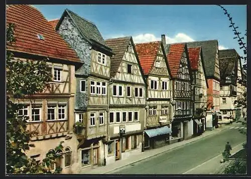 AK Ochsenfurt am Main, Café und Hotel zum Schmied von Ochsenfurt, Fachwerkhäuser