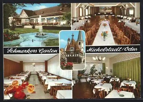 AK Michelstadt im Odenwald, Restaurant und Café Schmerkers Garten, Waldstrasse 50