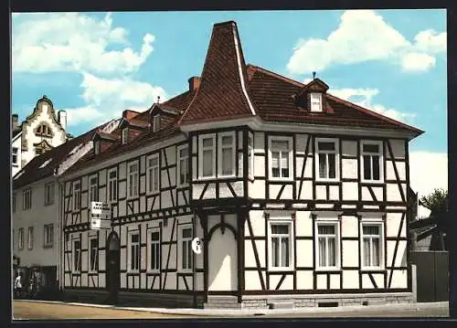 AK Bad König /Odenwald, Restaurant Wacht am Rhein, Bahnhofstrasse 8