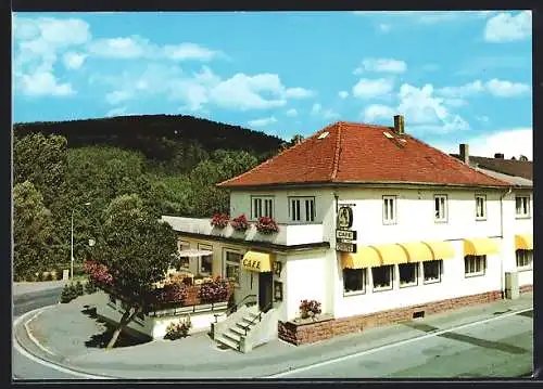 AK Bad König-Zell /Odenwald, Café und Restaurant Orth