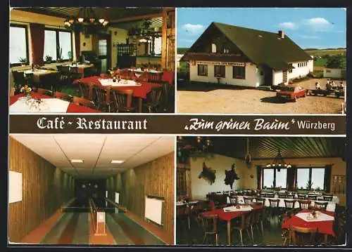 AK Michelstadt-Würzberg i. Odenwald, Café-Restaurant zum grünen Baum