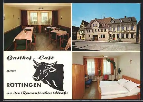 AK Röttingen / Unterfr., Gasthof Cafe zum Ochsen