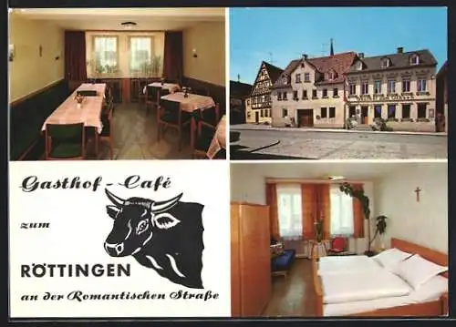 AK Röttingen / Unterfr., Gasthof Cafe zum Ochsen