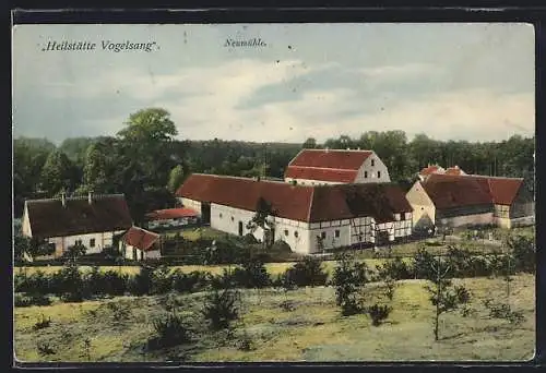 AK Neumühle / Altmark, Heilstätte Vogelsang aus der Vogelschau