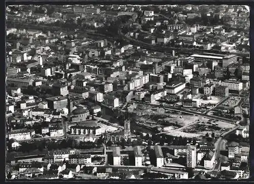 AK Pforzheim, Die Südstadt vom Flugzeug aus